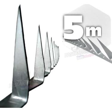 Imagem de Kit 05m Lança Simples Para Muro Proteção Espeto Cerca Ouriço - JJ