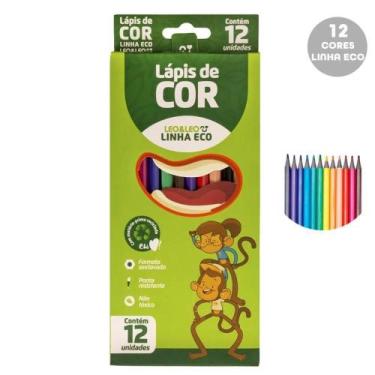 Imagem de Lápis de Cor Eco Sextavado 12 Cores LEO&LEO - LEONORA