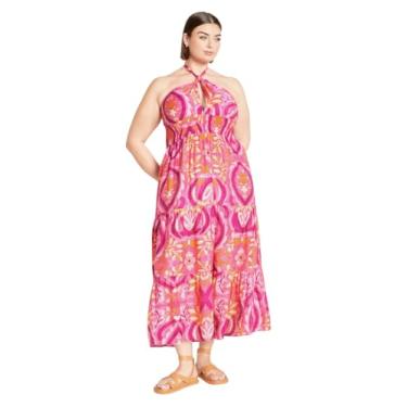Imagem de City Chic Plus Size Maxi Dallas PRT em Verão, Azulejo Rosa, Azulejo de verão rosa, 50