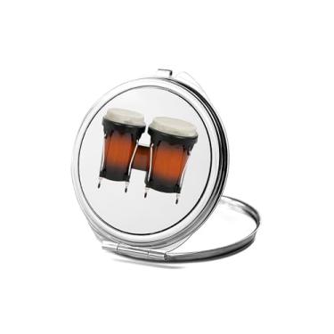 Imagem de SpreadPassion Espelho compacto de bongos, presentes de bongos, espelho fotográfico bongô, espelho de maquiagem de viagem pequeno espelho portátil, espelho de bolso portátil, ideia de aniversário (1,