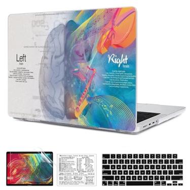 Imagem de QCzyc Capa de plástico compatível com MacBook Pro de 16 polegadas versão 2021-2024 M4 A3403 A3186 M3 A2991 M2 A2780 M1 A2485 Pro/Max e adesivo de teclado Mac OS e capa de teclado (música esquerda