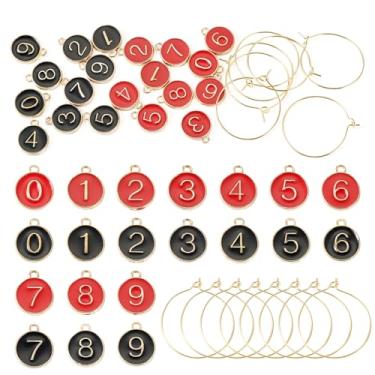 Imagem de Craftdady Pingentes de taça de vinho redondos esmaltados com etiquetas de anéis para taças de caule, decoração de festa de degustação de vinho, Esmalte, Sem Pedra Preciosa