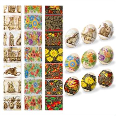 Imagem de Conjunto de envoltórios de ovos de Páscoa para Pysanky - Thermo Heat Egg Wraps Easter - Embalagem retrátil para ovos de Páscoa com estampas - Kit de decoração de ovos de Páscoa tradicional