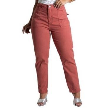 Imagem de Calça Sarja Sawary Mom - 279628 - BORDO 46-Feminino