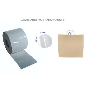 Imagem de 1000 Etiqueta Adesivo Redonda Bolinha Transparente Lacre Sacola Presen