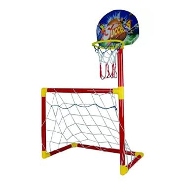 Imagem de KIT 2 EM 1 BASQUETE E FUTEBOL COM CESTA E REDE/ 6PC VUIE