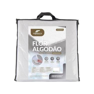 Imagem de Protetor de Colchão Impermeável Solteiro - Flor de Algodão Fibrasca