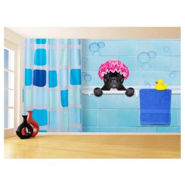 Imagem de Papel De Parede Animal Cão Petshop Banho Tosa 3,5M Anm395 - Você Decor