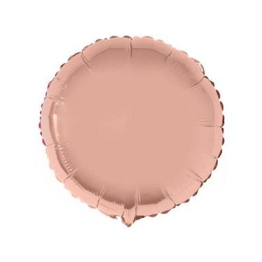 Imagem de Balão de Festa Metalizado 20" 50cm - Redondo Rose Gold - 01 Unidade - 