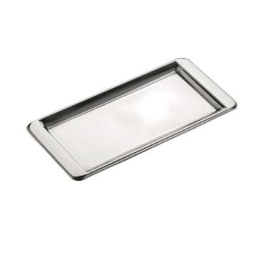 Imagem de Bandeja inox café retangular 30x15cm Hotel Luxo - yangzi