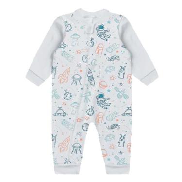 Imagem de Macacão Longo Suedine Estampado Bebê com Zíper 100% Algodão - Koala Ba