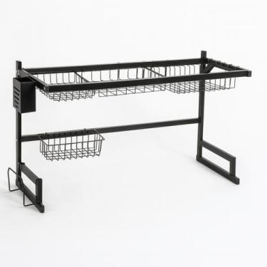 Imagem de Escorredor Profissional Cozinha Suspensa 85x52cm Preto Aço - Dubai
