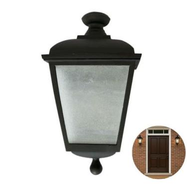 Imagem de Luminária Colonial Meia Cara Galena Alumínio Com Vidro - Luminárias Co