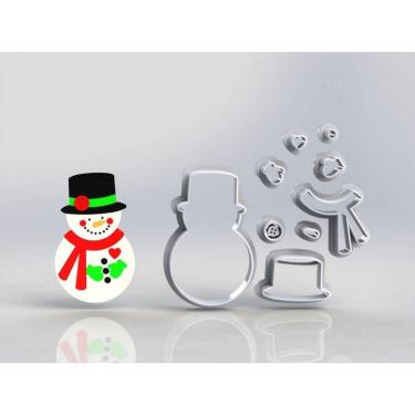 Imagem de Cortador Natal Boneco de Neve Modular Tamanho 6cm