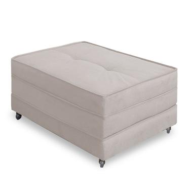 Imagem de Pufe Cama Solteiro Dobrável Com Rodízios Due Decor