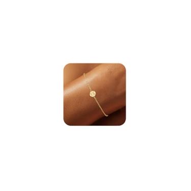 Imagem de Ascona Pulseiras femininas delicadas de softbol/futebol/basquete/vôlei/futebol da moda, pulseira banhada a ouro 14K com coração acessórios esportivos fofos joias para amigos, time, presente de