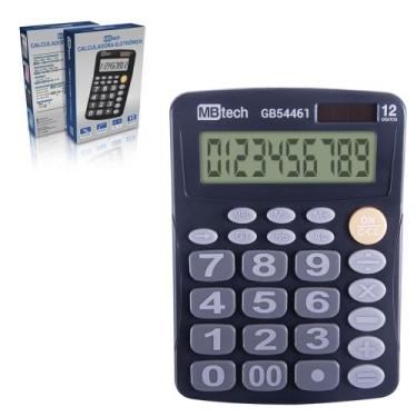Imagem de Calculadora eletronica 12 digitos a pilha / solar 15,5x11cm - MILENIO 