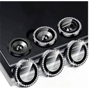 Imagem de Película (Kit 03 Pçs) da Lente Câmera Lisa / Strass Para Samsung Galaxy S25 S24 Normal / S24+ Plus / S23 FE