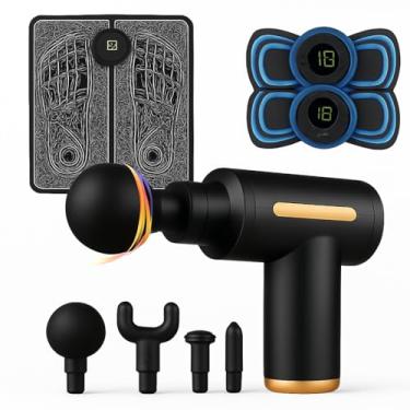 Imagem de Kit Massageador Pistola, 2 Mini Elétricos E Tapete Relaxante