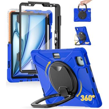 Imagem de BRAECN Capa para iPad Air de 11 polegadas M3/M2 2025/2024, iPad Air 5ª/4ª geração 10,9 polegadas, iPad Pro 11 polegadas, 4ª/3ª/2ª/1ª, capa protetora com protetor de tela, alça de ombro, porta-lápis