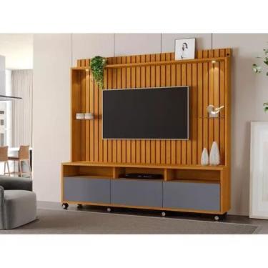 Imagem de Estante Home Ripado Absoluto Para Tv Até 65 Polegadas -2 Portas e Nich