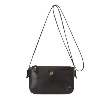 Imagem de Bolsa De Couro Legítimo Transversal Feminina Mariart 201