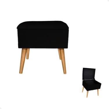 Imagem de Puff Baú para Quarto Sala Organizador Decoração Tecido Veludo Premium 