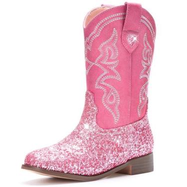 Imagem de Cowgirl Western Boots Choiran Toddler Girls Cowboy Glitter