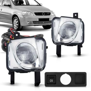 Imagem de Kit farol de Milha Corsa 2003 a 2012 Montana 2003 a 2010 botão modelo 