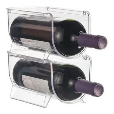 Imagem de Suporte Organizador De Garrafas Empilhável Vinho 12 Pcs