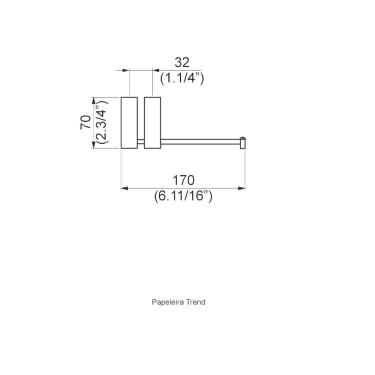 Imagem de Papeleira Perflex Trend Cromada