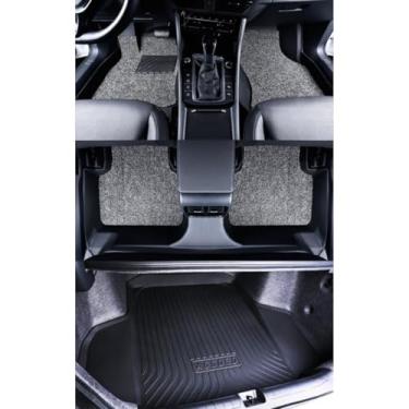 Imagem de Tapete de pé de carro à prova d'água TPE Tapete de borracha de chenille compatível com Omoda 5 2023-2025 1,5/1,6T (almofada de pé TPE laço de arame de borracha cinza TPO tronco)