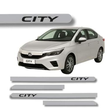 Imagem de Jogo de Friso Honda City Prata Global Ponta Redonda Lateral