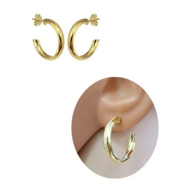 Imagem de Brinco Argola Tamanho Pequena Folheado Ouro 18k Antialérgico - MIXFOLH