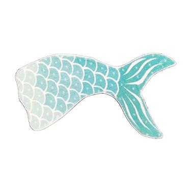 Imagem de Beachcombers Tapete interno com cauda de sereia de 3,5 m x 6,5 cm, decorativo para decoração de presente de casa, verde