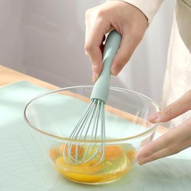 Imagem de Batedor manual de ovos batedeira utensílios de cozinha doméstica 25,4 cm, verde