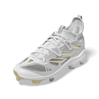 Imagem de adidas Tênis masculino Adizero Afterburner 9 NWV, Branco/dourado metálico/dourado metálico, 41