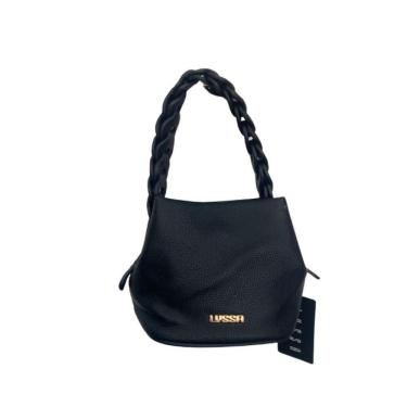 Imagem de Bolsa Feminina Transversal Com Alça Trançada Lyssa Preta