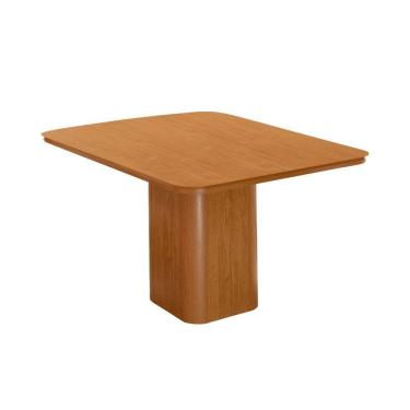 Imagem de Mesa De Jantar Eloise 90cm Tampo Mdf Canto Copo Moderna Naturalle