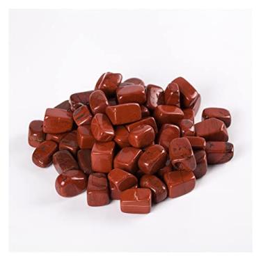 Imagem de FLOAPA 200 g a granel sortido pedras caídas mistas lápis-lazúli cristal obsidiana pedras preciosas minerais de rocha para contas de Reiki pedras primárias e minerais (cor: 200 g jaspe vermelho)