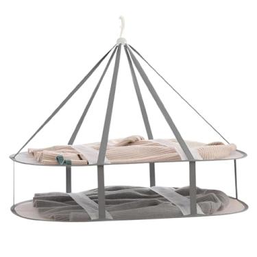 Imagem de Estante de secagem de roupa, prateleira plana dobrável para secadora de roupas - grande cabide seco portátil para meias, suéter, roupas, brinquedos, roupas, casa, apartamento