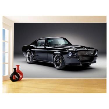 Imagem de Papel De Parede 3D Carro Antigo Ford Mustang Hot 3,5M Cxr47 - Você Dec