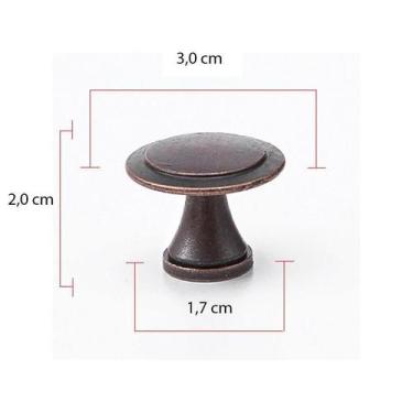 Imagem de Puxador Redondo Flor Em Metal Móveis Kit 8 Unidade Puxador - Telis Fer