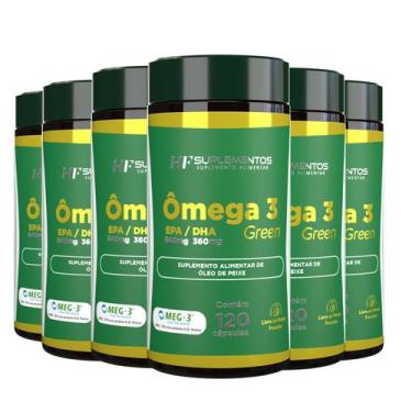 Imagem de 6x OMEGA 3 GREEN 120CAPS HF SUPLEMENTOS