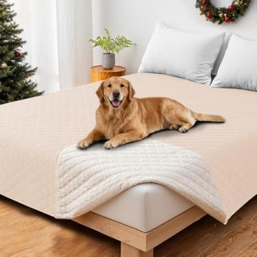 Imagem de CYCMACO Capas de sofá impermeáveis para animais de estimação, capa de cama de cachorro impermeável, cobertores macios antiderrapantes para cães, lavável, cobertor para cães grandes e gatos (203 x 203