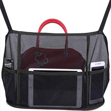 Imagem de Apoio para Bolsa de Mão com Rede Car Net Pocket Organizador Armazenamento na Parte Traseira do Assento Carro e Itens Men