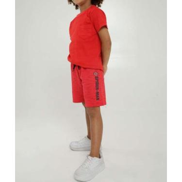 Imagem de Bermuda Infantil Moletinho Homem Aranha Marvel Tam 4 a-82501, Vermelho