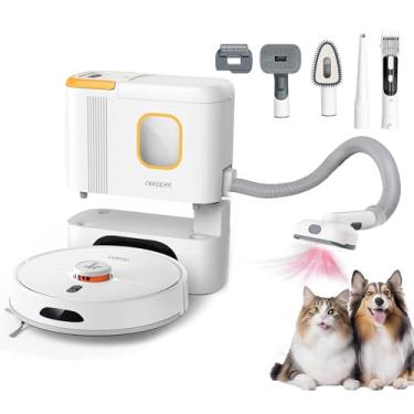 Imagem de NEWPET Robô Aspirador e Esfregão, Aspirador Robótico 3 em 1, Kit de Aspirador para Cuidados com Cães, Aspirador Potente para Animais de Estimação com 3000 Pa