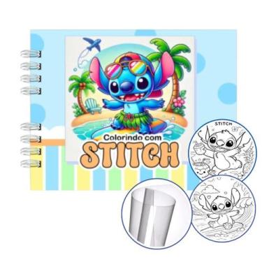 Imagem de Livro Stitch de colorir com 50 desenhos estilo Bobbie Goods 180g