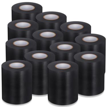 Imagem de Tapete de luta livre Pangda 12 peças de 10 cm x 20 m PVC preto